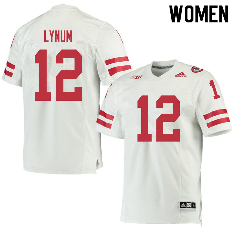 Women #12 Tamon Lynum Nebraska Cornhuskers College Football Jerseys Sale-White - Click Image to Close